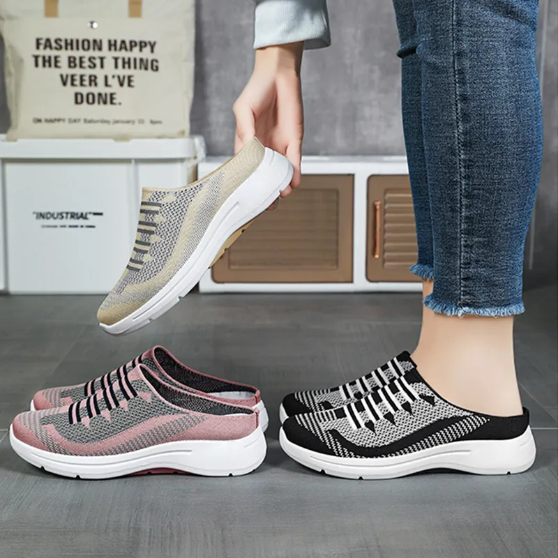 ⏳ Limited time 50% off! 💥Women's Slip-On Open Back Breathable Sneakers（The more you buy, the higher the discount）