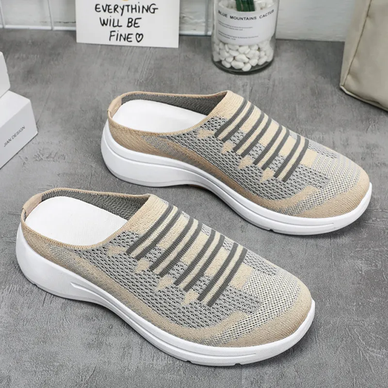 ⏳ Limited time 50% off! 💥Women's Slip-On Open Back Breathable Sneakers（The more you buy, the higher the discount）