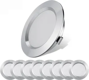 12 Volt Led Lights for RV Boat Trailer Camper - Neutral 4500K 300 Lumens 3W, Low Voltage Recessed Light Dimmable, Pack of 8