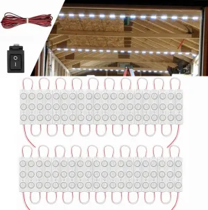 120 LEDs 12V Van Interior Light Kits, Led Module Lights Ceiling Lamp for Cargo Car Camper Work Van Truck Auto Vehicle Caravan Trailers Boat Bus RV Room Accessories (40 Modules, White)