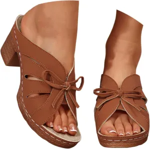 2025 Platform Heels Sandals Women Open Toe - High Block Heel Summer Slides for Party/Casual/Beach Comfortable Slippers Arch Support Heeled Sandal