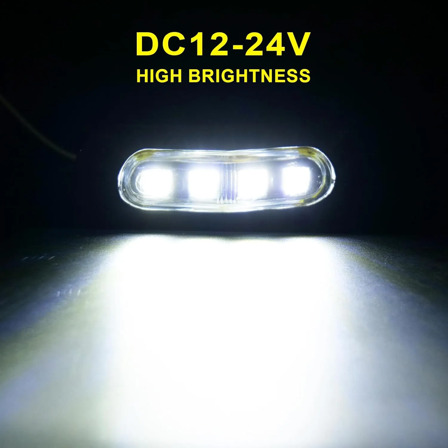 20Pack 3.7 Inch 4 LED Marine Boat Interior Lights, DC12-24V Waterproof Courtesy Lamp Deck Transom Stern Cabin Navigation Lighting for Fishing Pontoon Yacht Kayak Sailboat - White