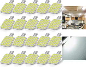 20PCS 921 Interior LED Light Bulbs for RV, Super Bright 36-SMD 6000K White T10 922 912 194 LED Bulbs Replacement for Camper Trailer Motorhome Indoor Ceiling Dome Lights(12V DC)