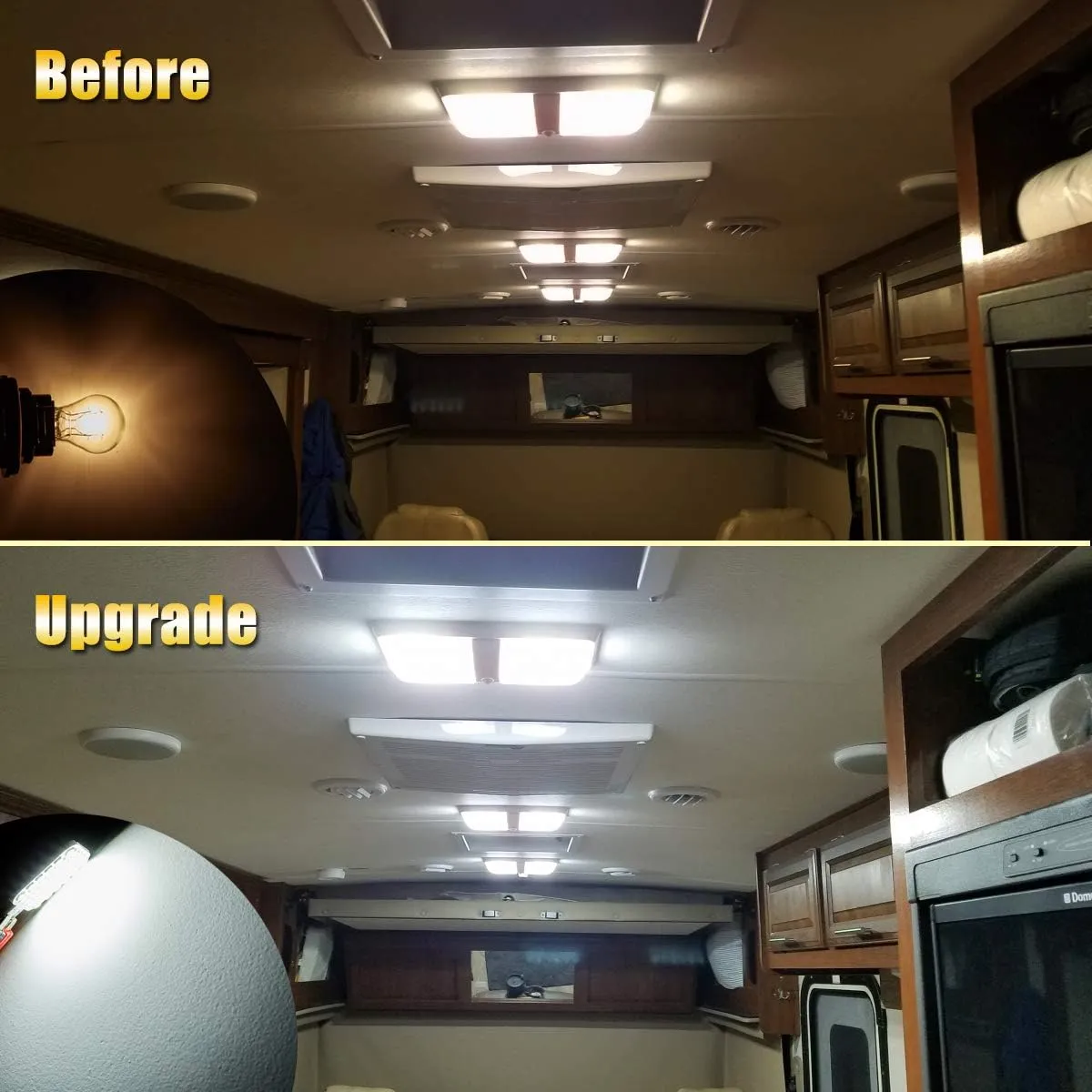 20PCS 921 Interior LED Light Bulbs for RV, Super Bright 36-SMD 6000K White T10 922 912 194 LED Bulbs Replacement for Camper Trailer Motorhome Indoor Ceiling Dome Lights(12V DC)