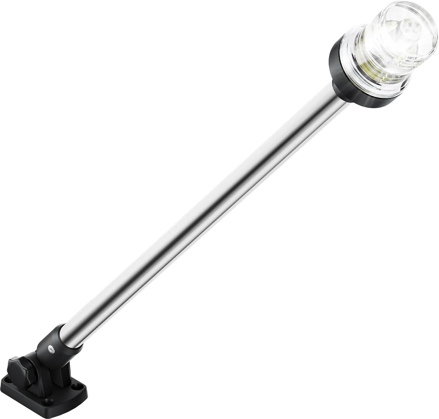 24" Anchor Light Stern Lights, Waterproof IP67 White Fold Down Back Navigation Lights for Boats LED for Marine, Pontoon, Jon Boat, Bass Boat (12-24V)