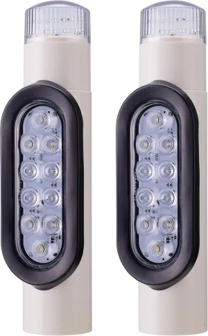 2Pcs Boat Trailer Guide Light with Reverse Lights IP67 Waterproof Boat Trailer Post Pipe Turn Signal Brake Tail Light 12V