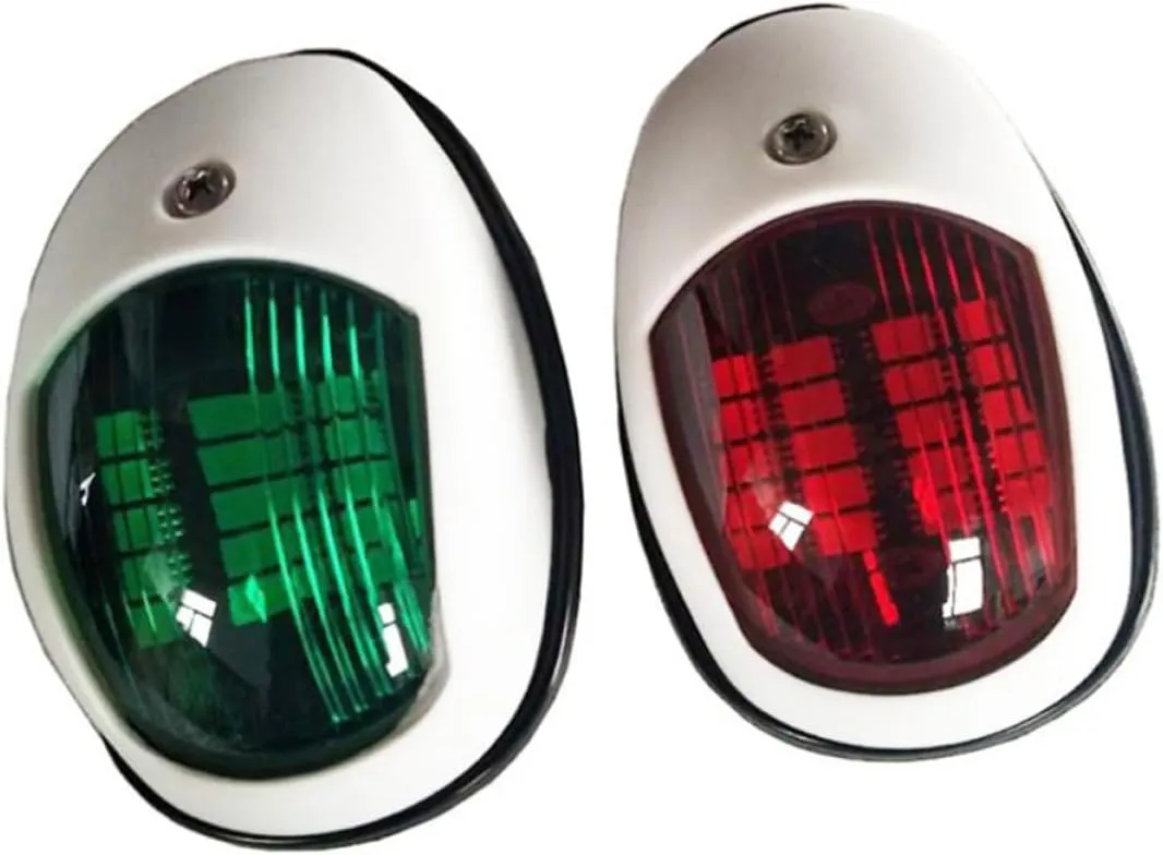 2Pcs LED Navigation Light Lamp to White Abs Signal Light for Yacht Truck Trailer Van Easy Installation Suitable for Various Vehicles