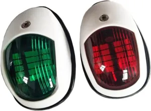 2Pcs LED Navigation Light Lamp to White Abs Signal Light for Yacht Truck Trailer Van Easy Installation Suitable for Various Vehicles