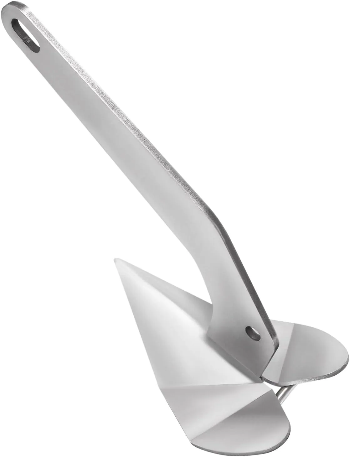 316 Stainless Steel Boat Anchor, 10Lbs Delta Anchor Wing Style Anchor Heavy Duty Triangular Anchor Marine Anchors for Boats Small Yacht Boat Anchor 316 Stainless Steel Triangle Plow Anchor 10Lbs