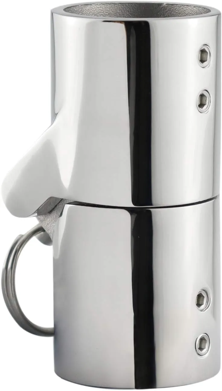316SS Marine Grade Boat Pipe Connector, Stainless Steel Folding Swivel Coupling Tube Pipe Connector Boat Hardware Fitting For (32mm)1-1/4inch tube