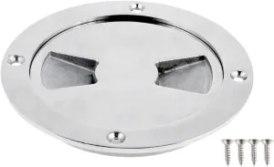 3.3"(107mm) /4.3"(107mm) Boat 316 Stainless Steel Screw-in (Out) Deck Plate Waterproof/Access Cover/Deck Plate/Hatch Cover,Marine Hardware Fittings with Fasterners