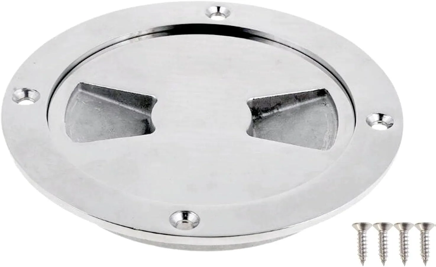 3.3"(107mm) /4.3"(107mm) Boat 316 Stainless Steel Screw-in (Out) Deck Plate Waterproof/Access Cover/Deck Plate/Hatch Cover,Marine Hardware Fittings with Fasterners