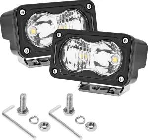 3Inch Motorcycle Led Pods, 2PCS CREE Fog Lights Pods 40W Off Road Ditch Lights Combo Beam Driving Auxiliary Light LED Bumper Light for Truck ATV UTV SUV Motorcycle Boat