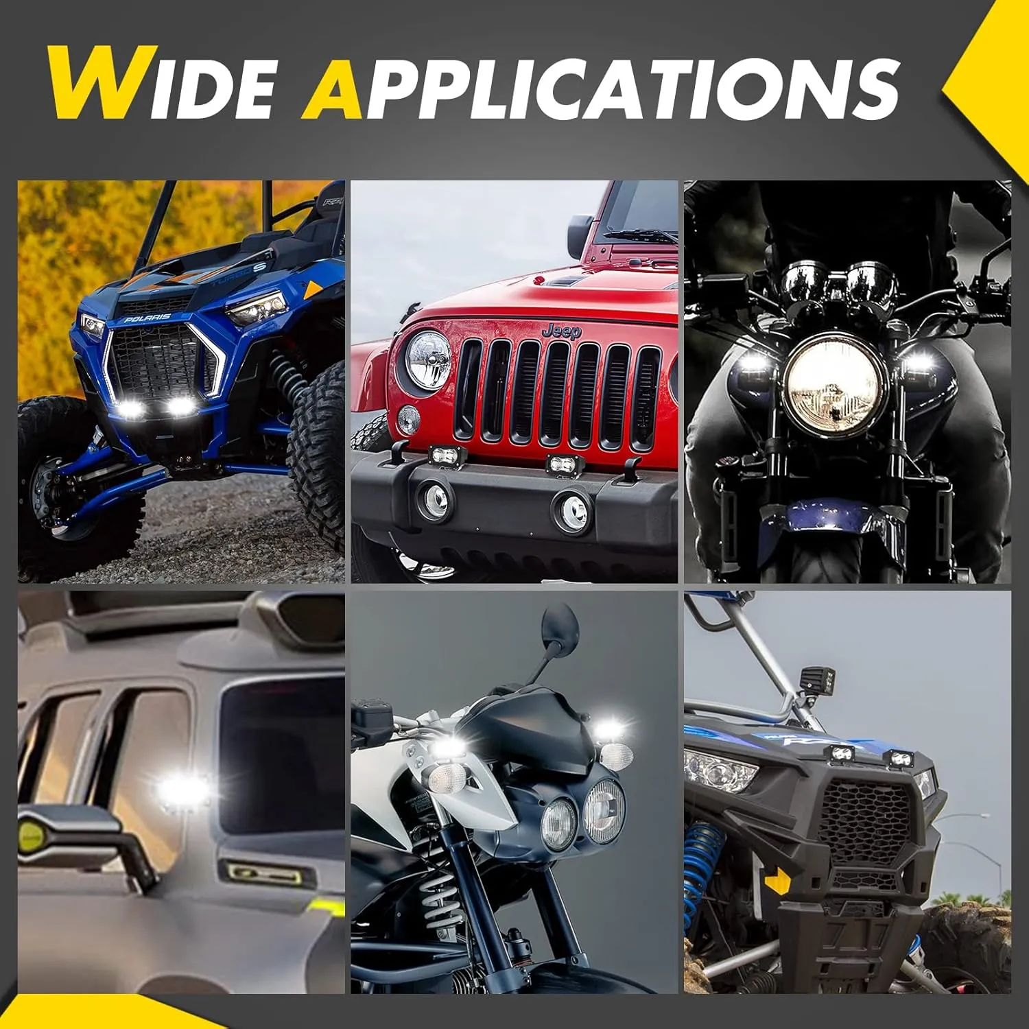 3Inch Motorcycle Led Pods, 2PCS CREE Fog Lights Pods 40W Off Road Ditch Lights Combo Beam Driving Auxiliary Light LED Bumper Light for Truck ATV UTV SUV Motorcycle Boat