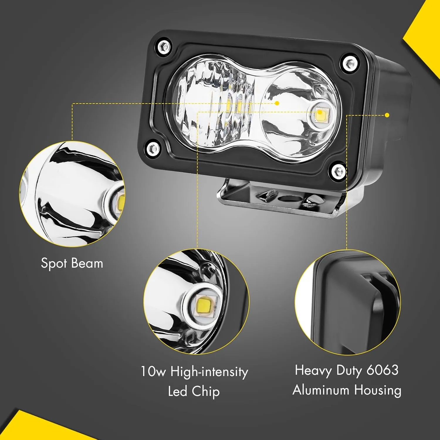 3Inch Motorcycle Led Pods, 2PCS CREE Fog Lights Pods 40W Off Road Ditch Lights Combo Beam Driving Auxiliary Light LED Bumper Light for Truck ATV UTV SUV Motorcycle Boat