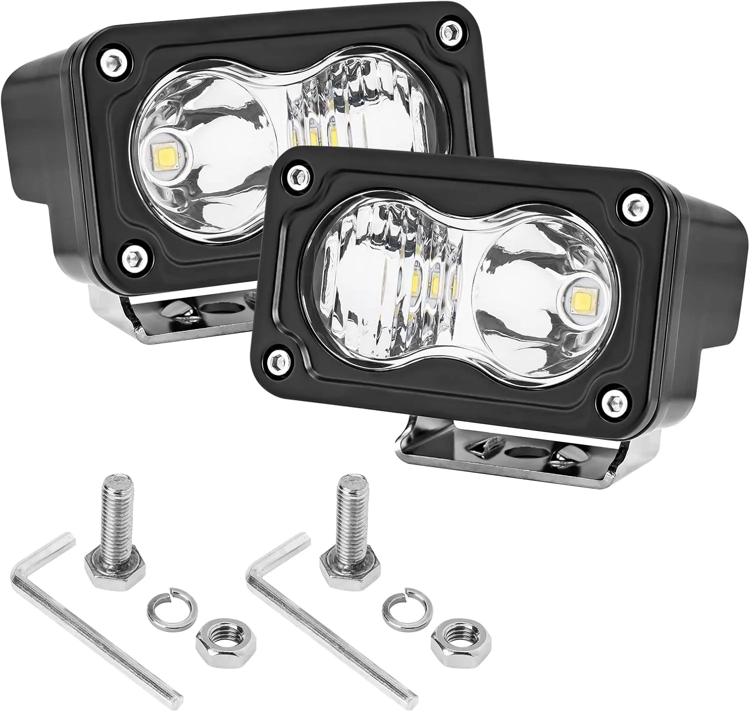 3Inch Motorcycle Led Pods, 2PCS CREE Fog Lights Pods 40W Off Road Ditch Lights Combo Beam Driving Auxiliary Light LED Bumper Light for Truck ATV UTV SUV Motorcycle Boat