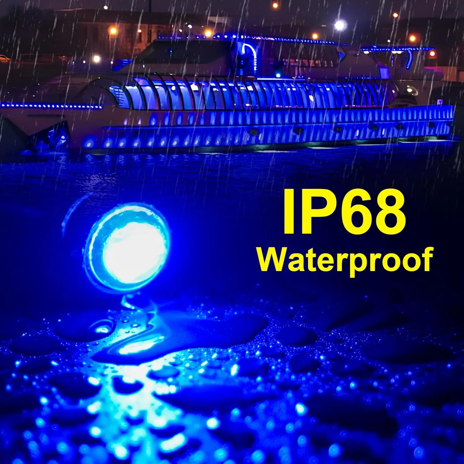 40Pack DC12V 3/4 Inch Mini Marine Boat LED Lights Stern Anchor Transom Deck Courtesy Interior Light Navigation Lamp Waterproof for Yacht Sailboat Kayak Pontoon - Blue