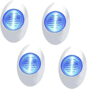 4Pcs Oval Shape LED Transom Lights for Boats Kayaks Yachts Durable Lens Easy Installation for Vehicles Stern Deck Lighting
