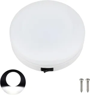 5.6 Inch Boat Dome Light, Boat Interior Lights 12V, Marine LED Courtesy Lighting with ON/Off Switch, Waterproof Marine Interior Lighting for Yachts Boats RV Trailers(6000-6500K Cool White)