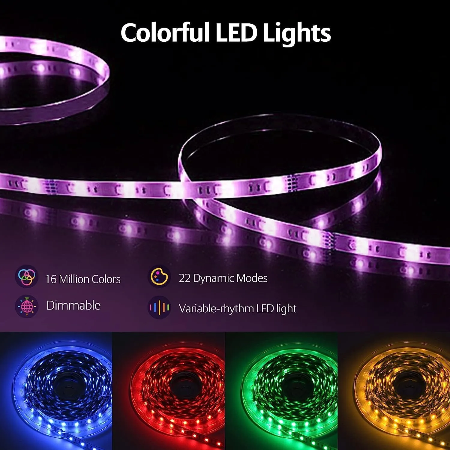 65.6FT LED Boat Lights, 12V APP RF Remote Control Pontoon Boat Lights, IP66 Waterproof RGB Marine Strip Lights, Boat Interior Light, Boat Deck Light for Bass Boat, Fishing Boat, Yacht
