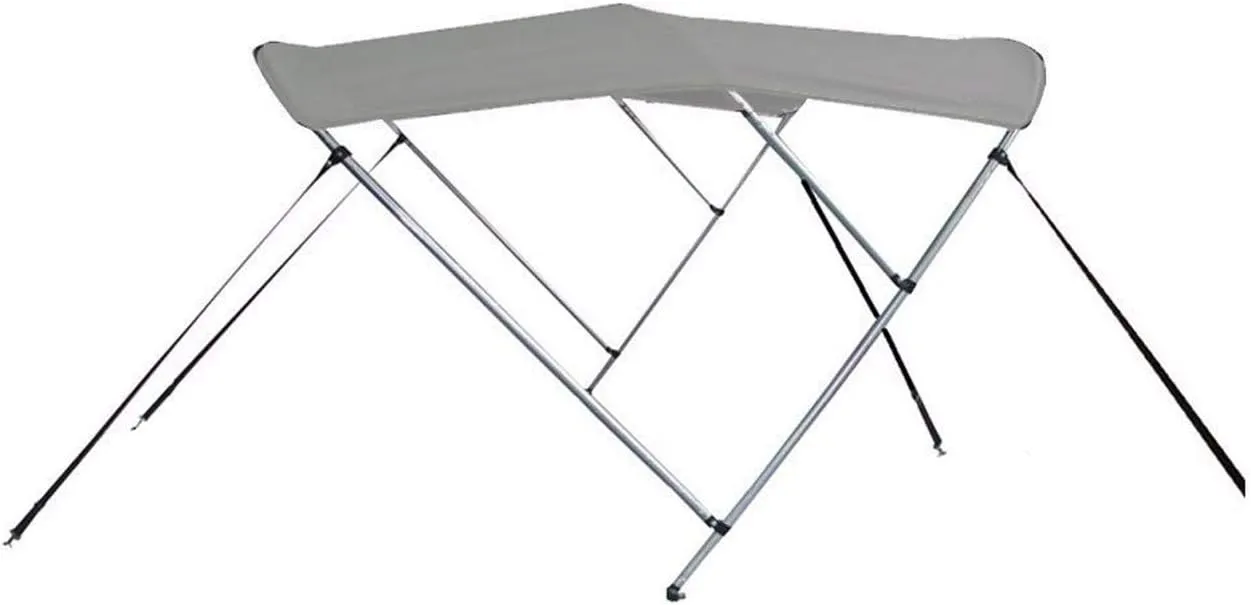 7.6 oz Gray 3 Bow Round Tube Boat Bimini TOP Sunshade Compatible for STACER 429 Outlaw SC 2013-2017