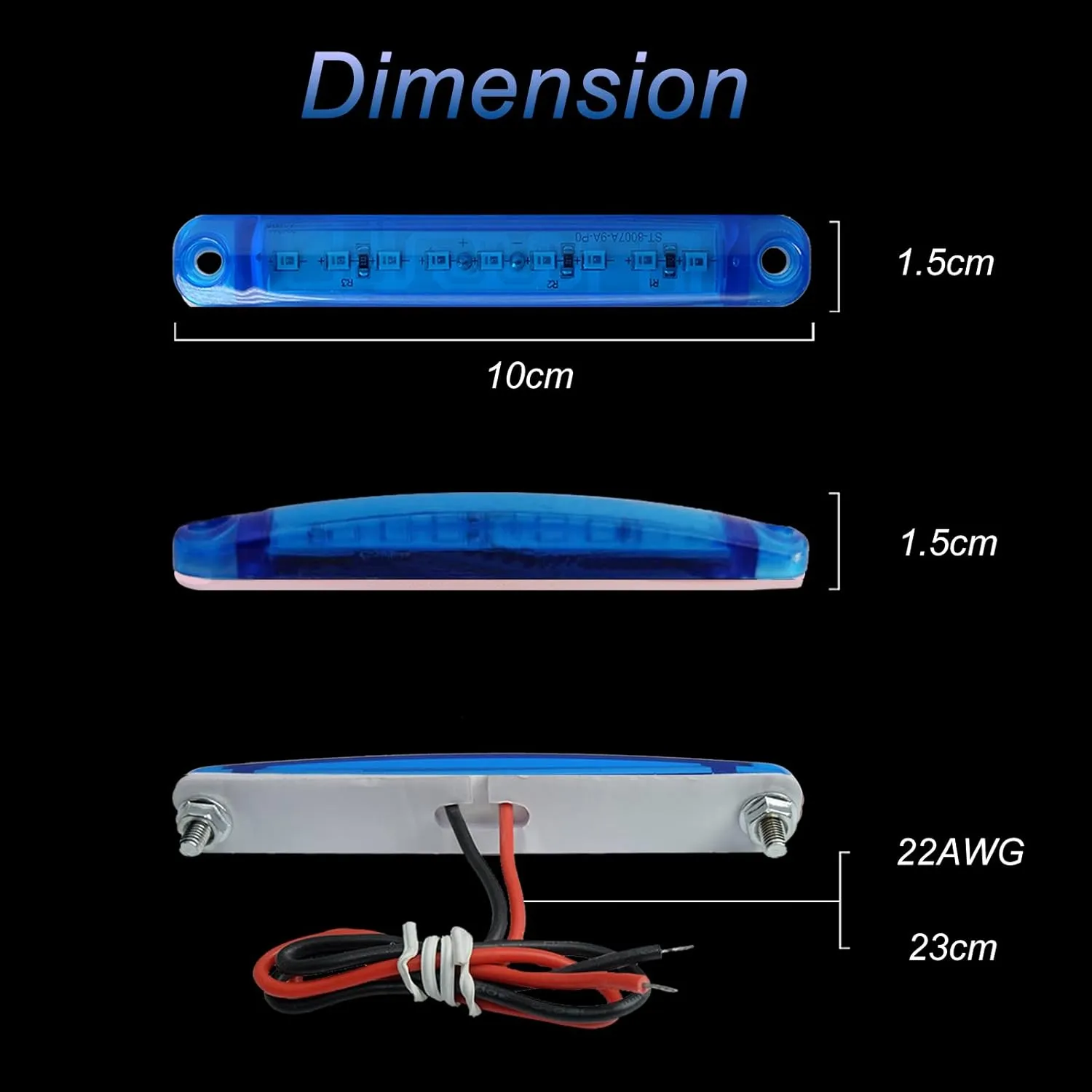 8Pcs Blue Marine Boat Lights,12V Waterproof Utility Led Interior Lights For Boat Deck Courtesy Transom Cockpit Light, Yacht Fishing Pontoon Boat Sailboat Kayak Bass Boat Vessel 12V