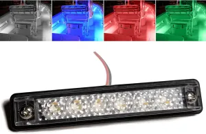 8" LED RGBW Surface Mount Courtesy Internal Driver Mount Boat Light | RV Accent | Interior Exterior Deck Transom Cockpit T Top | Waterproof IP67