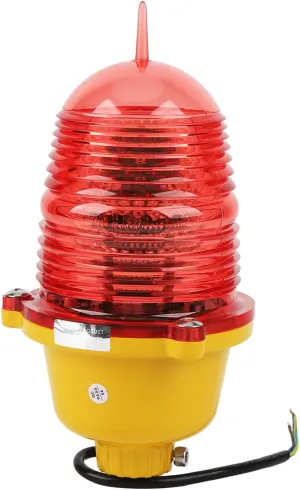 Acouto LED Beacon Lights Aviation Obstruction Warning Lamp Super Bright Emergency Construction Lamp for Marine Boat Tower Waterways Rivers Lakes (AC110V Flash Light)