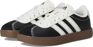 adidas VL Court 3.0 Sneaker, Black/Off White/Black, 4.5 US Unisex Big Kid