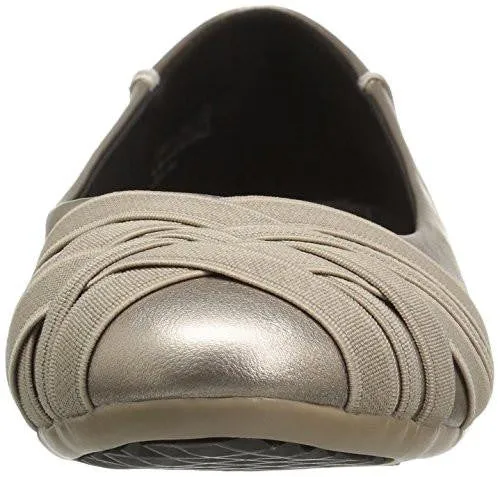Aerosoles Spin Cycle Ballet Flat Soft Gold Combo 5 M Us