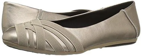 Aerosoles Spin Cycle Ballet Flat Soft Gold Combo 5 M Us
