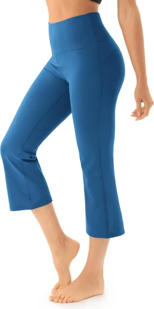 AFITNE Women's Yoga Pants Wide Leg Workout Leggings Flare Casual Lounge Pants with Pockets High Waist and Tummy Control