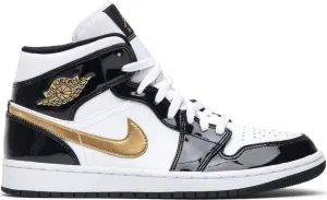 Air Jordan 1 Mid Patent SE "Black Gold"
