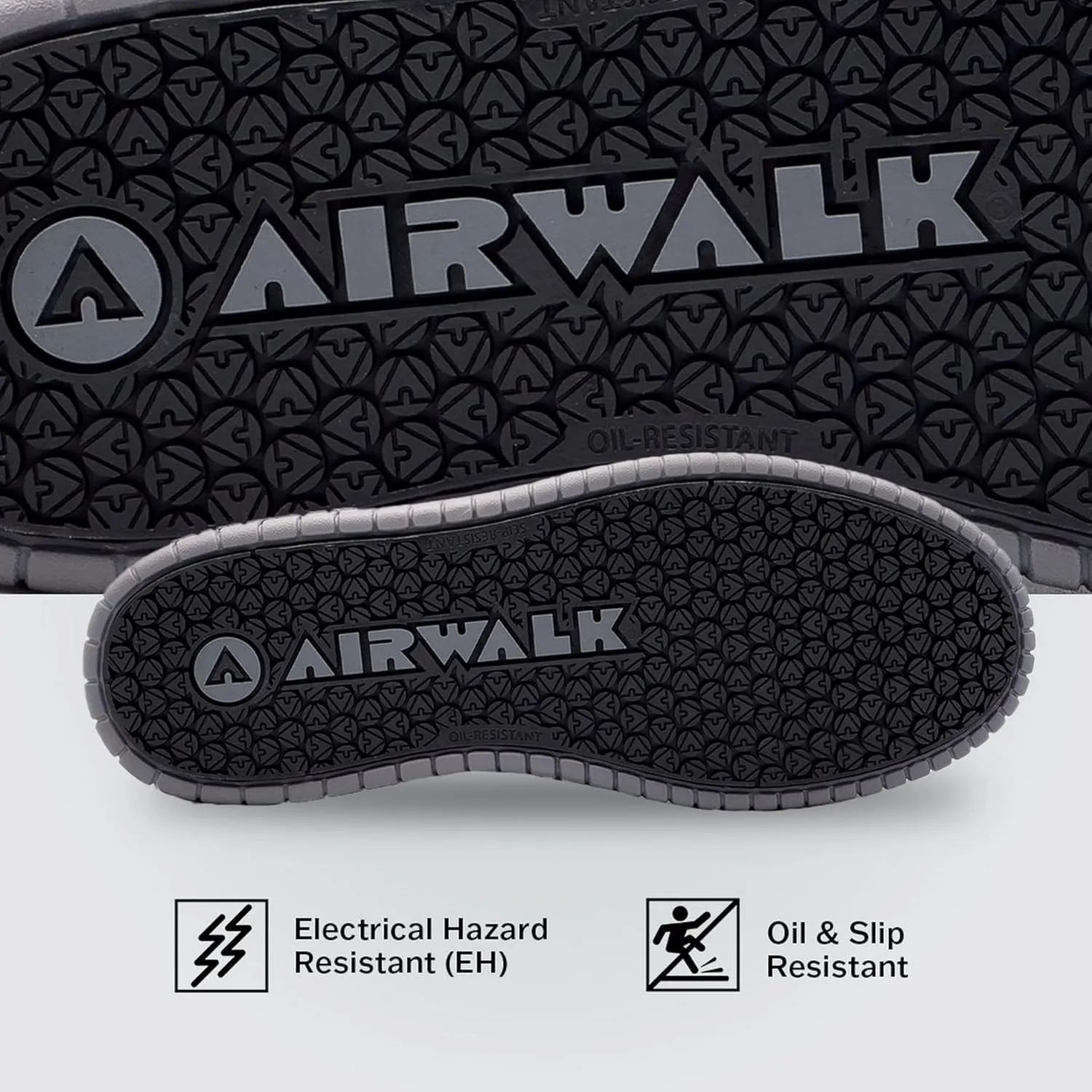 Airwalk Deuce Composite Toe Shoes for Men - Lightweight Work Safety Sneakers - Non-Slip, Electrical Hazard Resistant