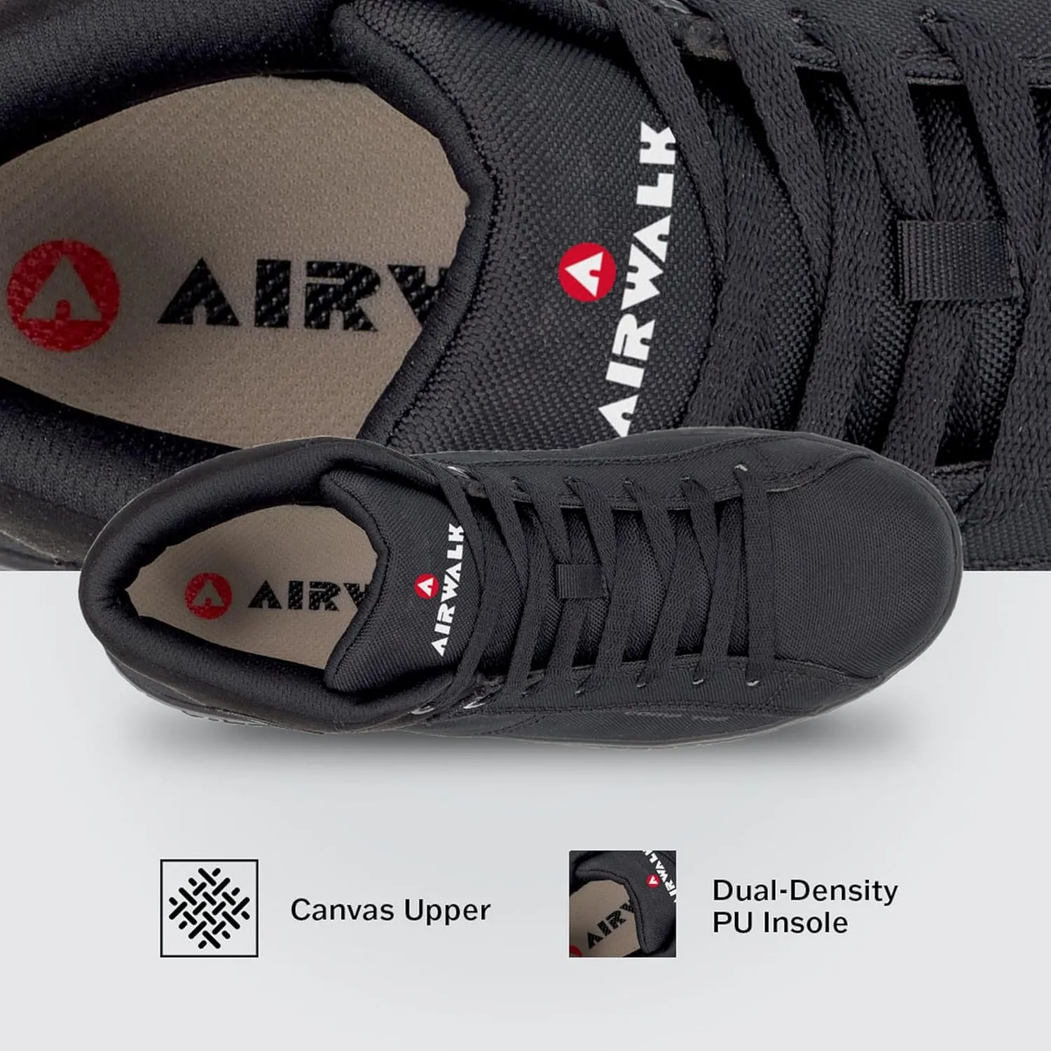 Airwalk Deuce Composite Toe Shoes for Men - Lightweight Work Safety Sneakers - Non-Slip, Electrical Hazard Resistant