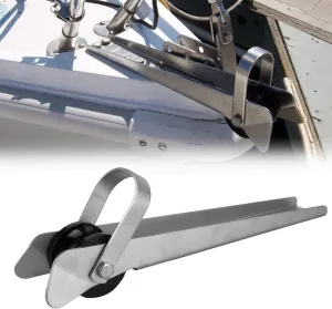 Akozon Boat Bow Anchor Roller 304 Stainless Steel 15in Anchor Roller Fixed Bracket Marine Boat Docking Hardware Accessories Self Launching Bow Rollers Heavy Duty