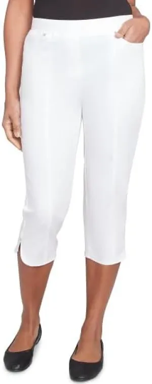 Alfred Dunner Nantucket Cotton Capri Pants with Tulip Edge