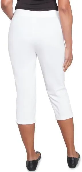 Alfred Dunner Nantucket Cotton Capri Pants with Tulip Edge