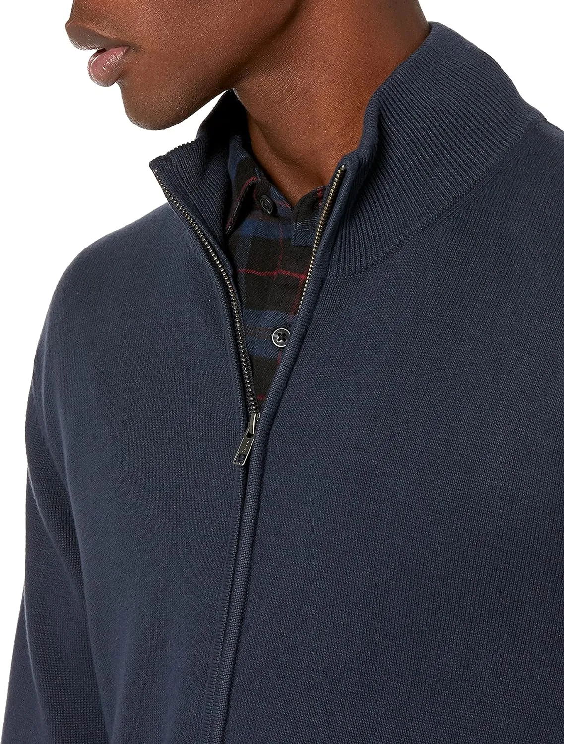 Amazon Essentials Men's Full-Zip Cotton Sweater