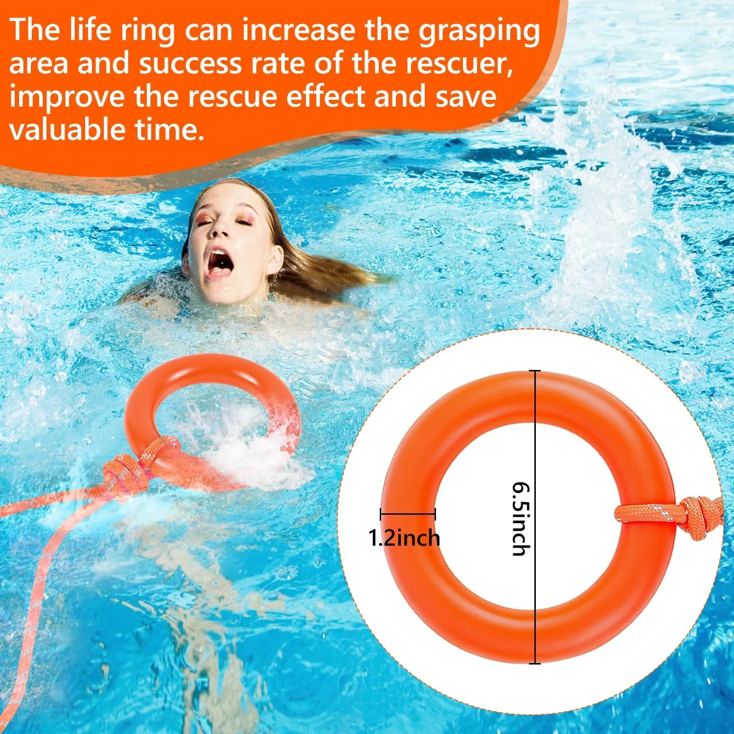 AnKun Water Rescue Throw Bag with 50/70/98FT Length of Rope in 3/10In Tensile Strength Rated to 2000lbs, Emergency Rescue Rope for Kayaking, Boating, Fishing, Rafting, High Visibility Safety Equipment