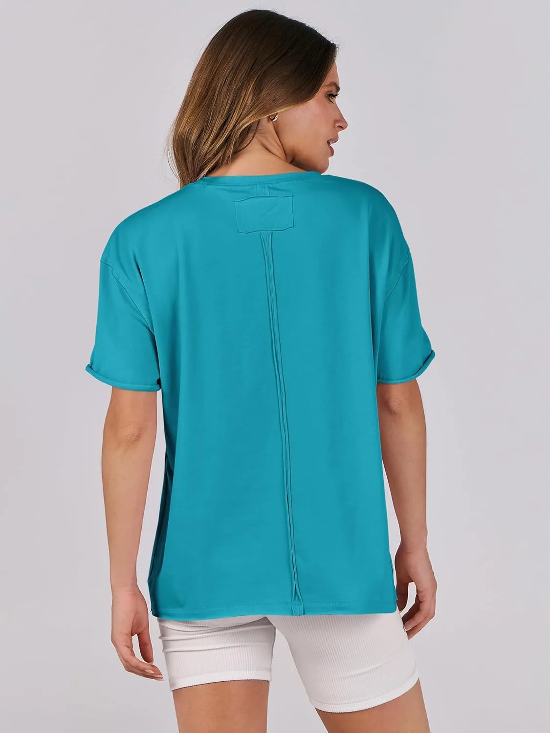 ANRABESS Womens Tops Oversized T Shirts Loose Fit Short Sleeve Crewneck Summer Casual 2025 Trendy Boxy Tee Blouse