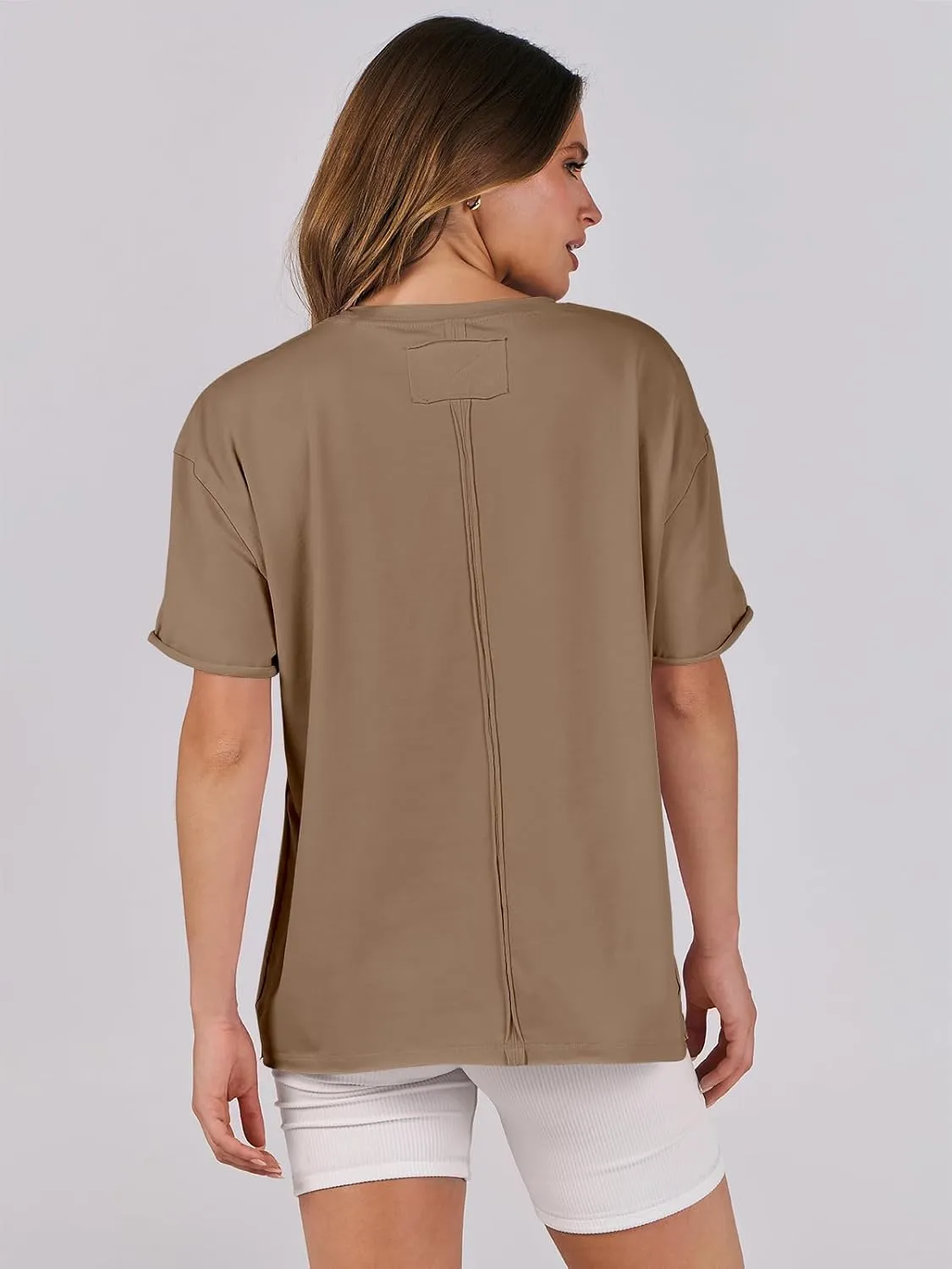 ANRABESS Womens Tops Oversized T Shirts Loose Fit Short Sleeve Crewneck Summer Casual 2025 Trendy Boxy Tee Blouse