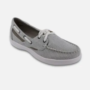Apexfoot Women's Boat Shoe Petals Sydney - Gray - Medium (B)