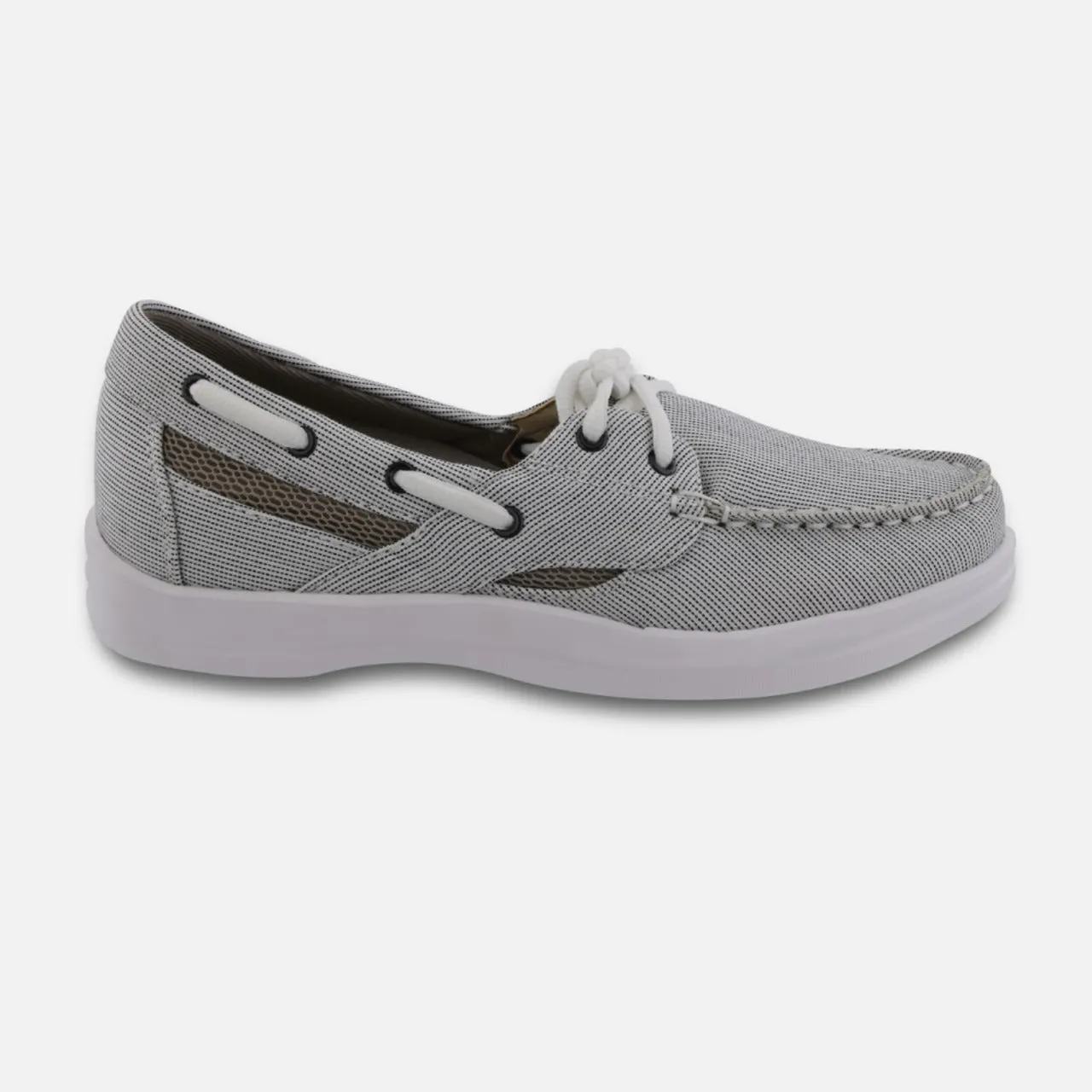 Apexfoot Women's Boat Shoe Petals Sydney - Gray - Medium (B)