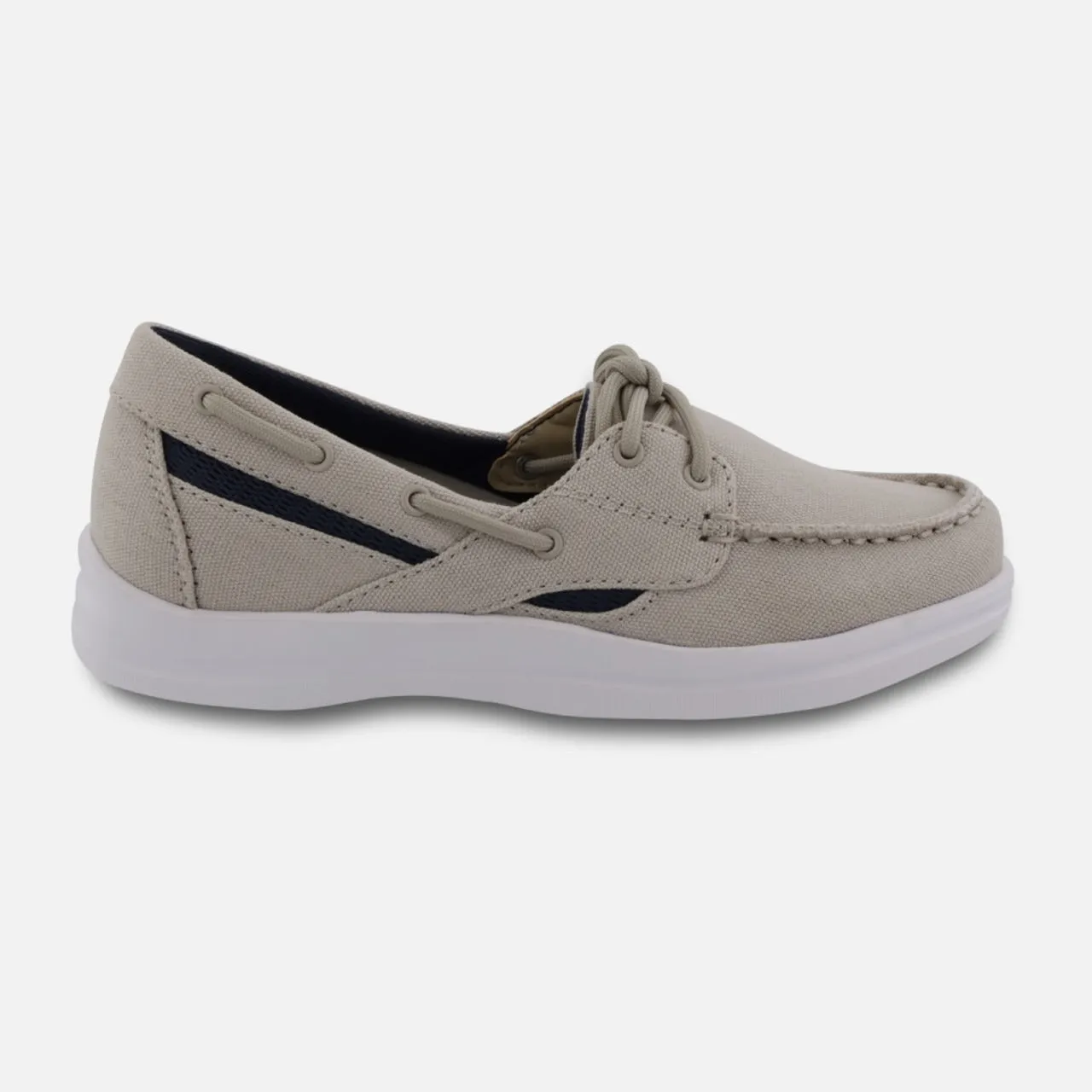 Apexfoot Women's Boat Shoe Petals Sydney - Tan - Wide (D)