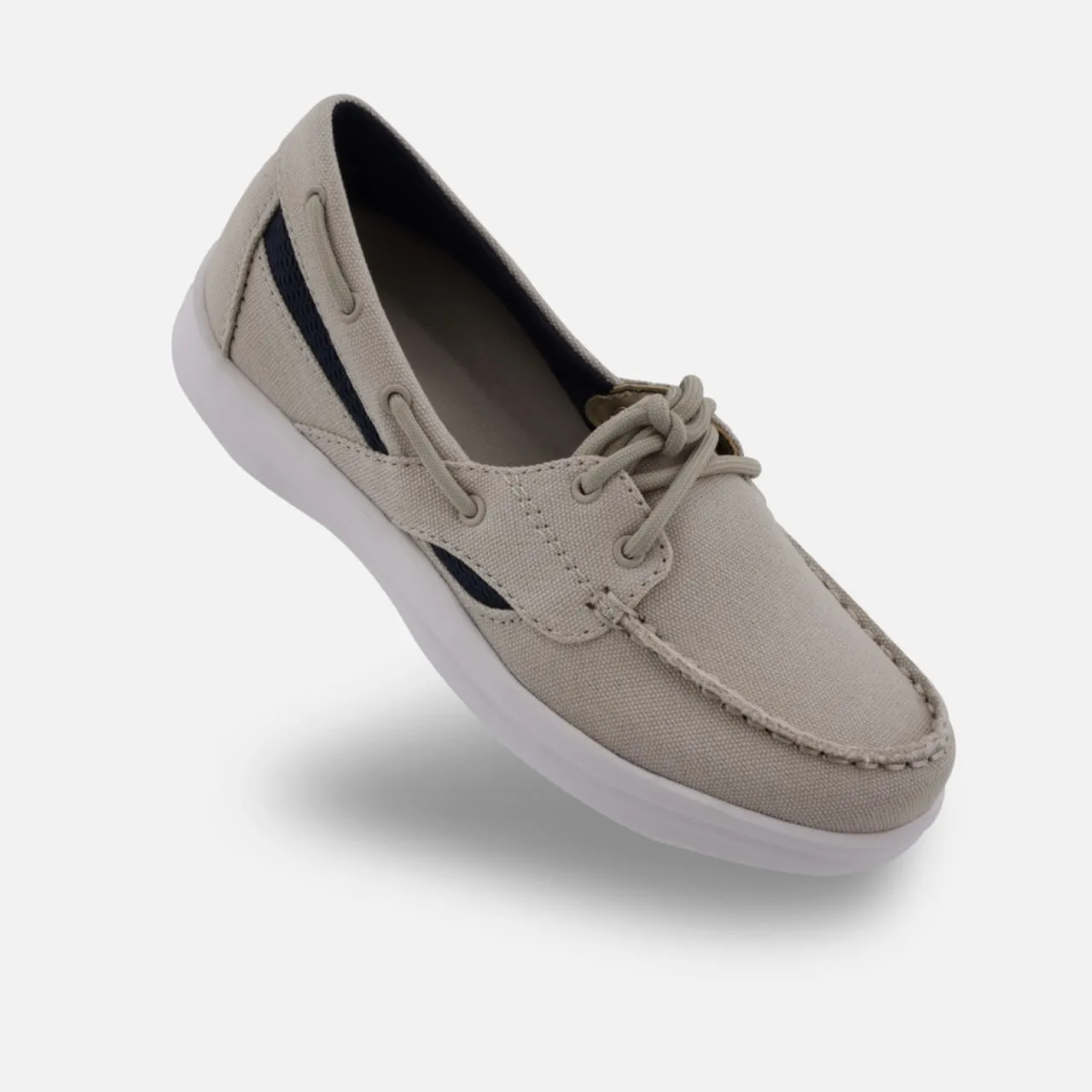 Apexfoot Women's Boat Shoe Petals Sydney - Tan - Wide (D)