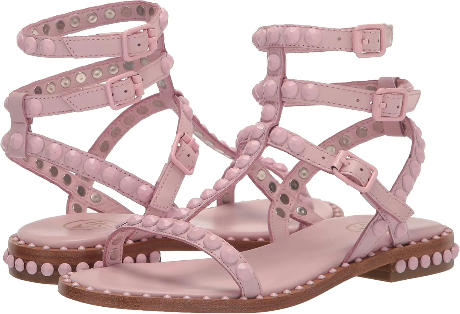 Ash Play Bis Tonal-Studded Flat Sandal for Women, Chic Open-Toe Design, Comfortable Footbed, Durable Sole, Ideal for Casual Outfits