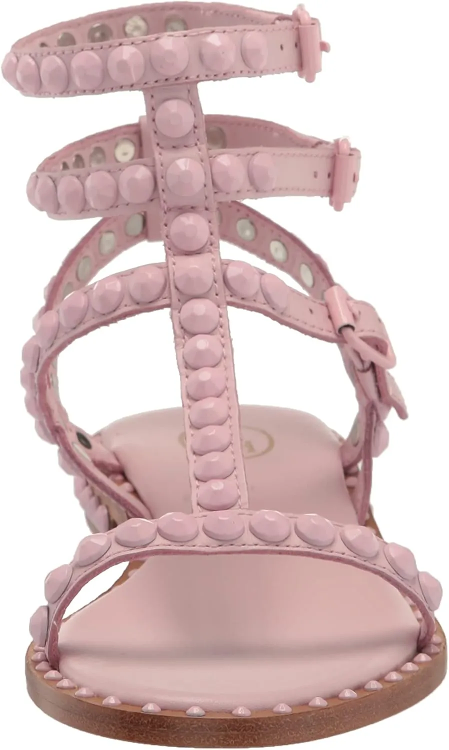 Ash Play Bis Tonal-Studded Flat Sandal for Women, Chic Open-Toe Design, Comfortable Footbed, Durable Sole, Ideal for Casual Outfits