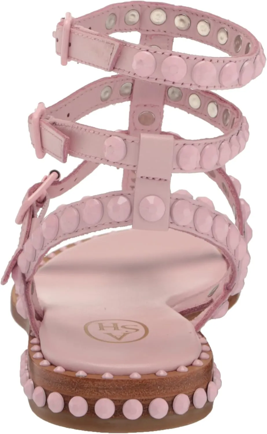 Ash Play Bis Tonal-Studded Flat Sandal for Women, Chic Open-Toe Design, Comfortable Footbed, Durable Sole, Ideal for Casual Outfits
