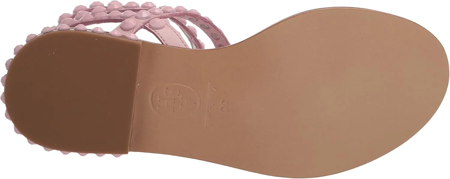 Ash Play Bis Tonal-Studded Flat Sandal for Women, Chic Open-Toe Design, Comfortable Footbed, Durable Sole, Ideal for Casual Outfits